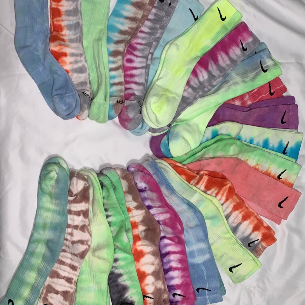 Tie dye Nike socks